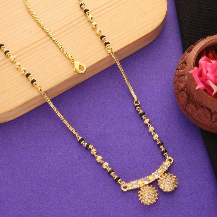 Micro gold polish manglsutra 2073 Indian artificial jewelry manufacturers